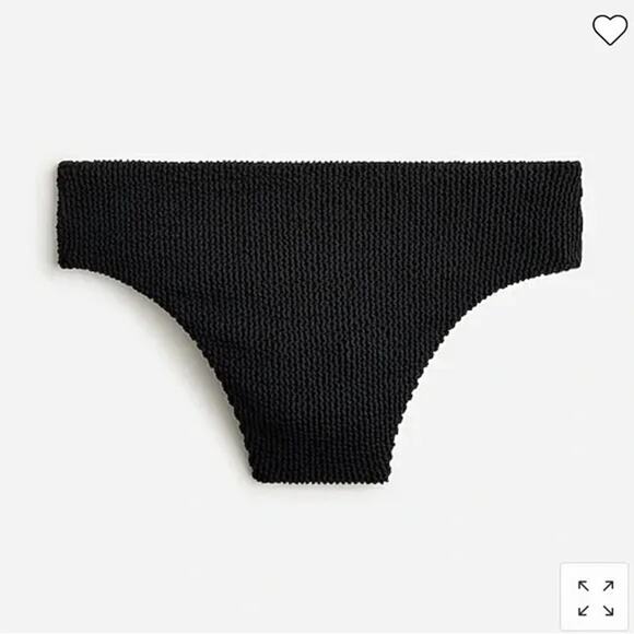 NWT J. Crew Black Scrunchie High Rise Bikini Swim Bathing Suit Bottom Size 3X - Picture 1 of 8